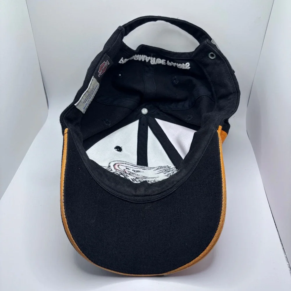 Harley Davidson Screamin Eagle Performance Parts Hat NHRA Black Orange Cap R1